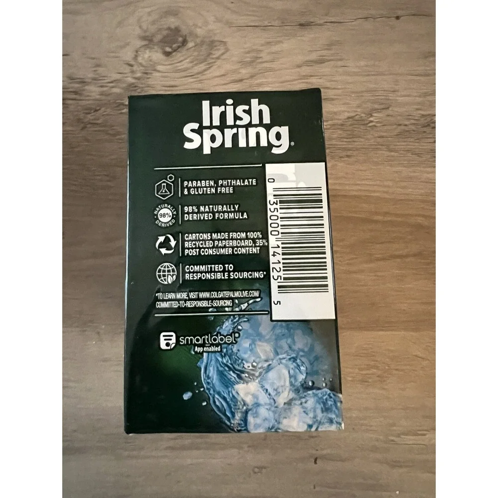 Pkg of 3 Irish Spring Icy Blast Deodorant‎ Soap Bars 3.7 oz Each New Sealed